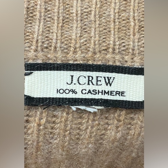 1X 2X 100% cashmere J. Crew camel pullover sweater beige - Picture 3 of 4